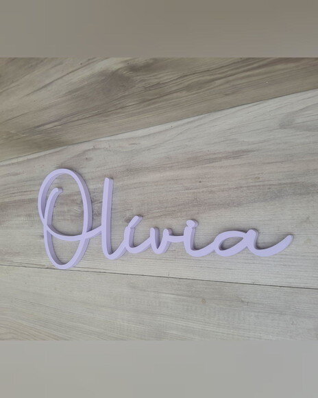 Nome de Parede Personalizado em mdf - Linha Aut - Olívia