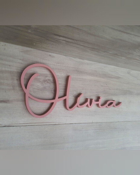 Nome de Parede Personalizado em mdf - Linha Aut - Olívia