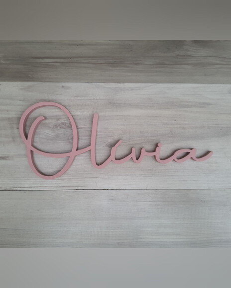 Nome de Parede Personalizado em mdf - Linha Aut - Olívia