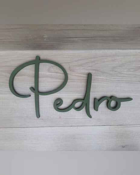 Nome de Parede Personalizado em mdf - Linha Aut - Pedro