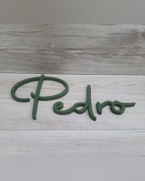 Nome de Parede Personalizado em mdf - Linha Aut - Pedro