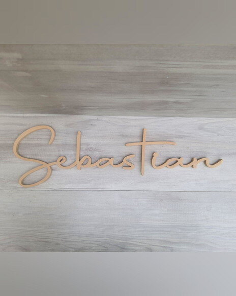 Nome de Parede Personalizado em mdf - Linha Aut - Sebastian