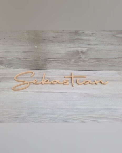 Nome de Parede Personalizado em mdf - Linha Aut - Sebastian