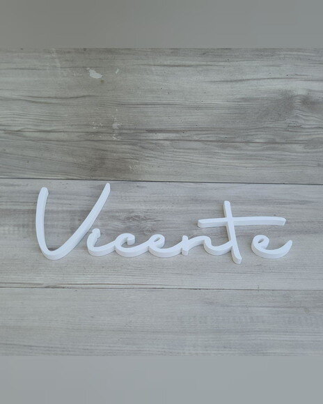 Nome de Parede Personalizado em mdf - Linha Aut - Vicente