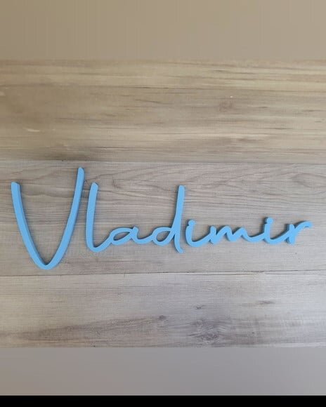 Nome de Parede Personalizado em mdf - Linha Aut - Vladimir