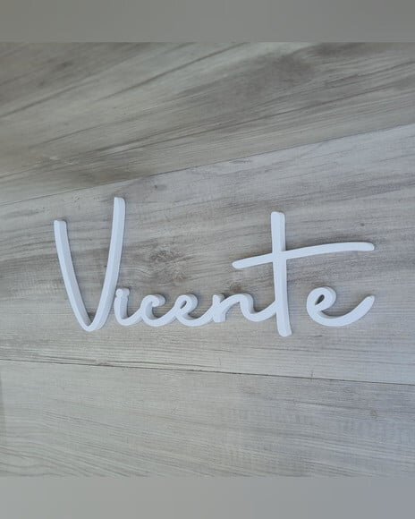 Nome de Parede Personalizado em mdf - Linha Aut - Vicente