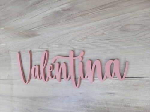 Nome de Parede Personalizado em mdf - Linha Bt - Valentina