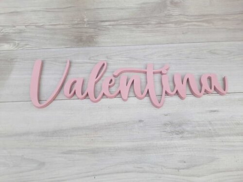 Nome de Parede Personalizado em mdf - Linha Bt - Valentina