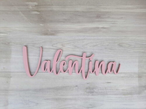 Nome de Parede Personalizado em mdf - Linha Bt - Valentina
