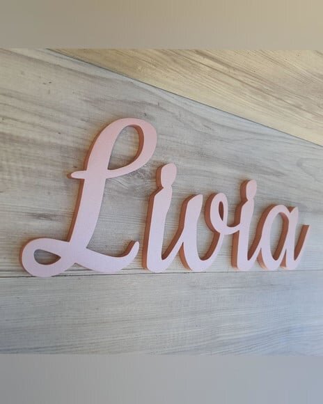 Nome de Parede Personalizado em mdf - Linha Ck - Livia