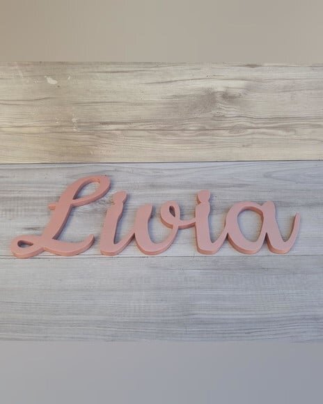 Nome de Parede Personalizado em mdf - Linha Ck - Livia