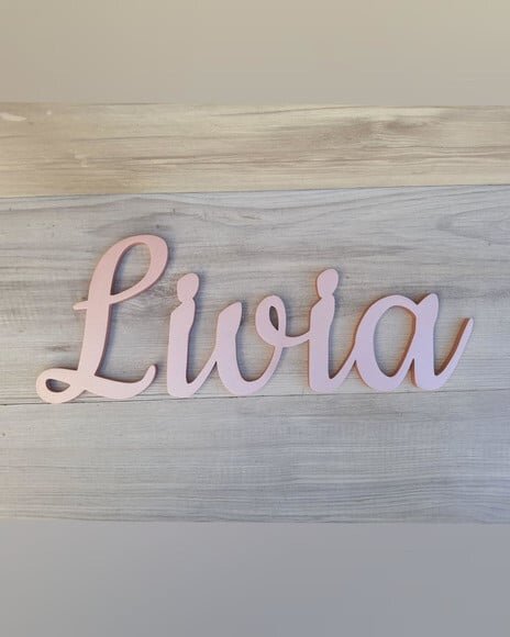 Nome de Parede Personalizado em mdf - Linha Ck - Livia