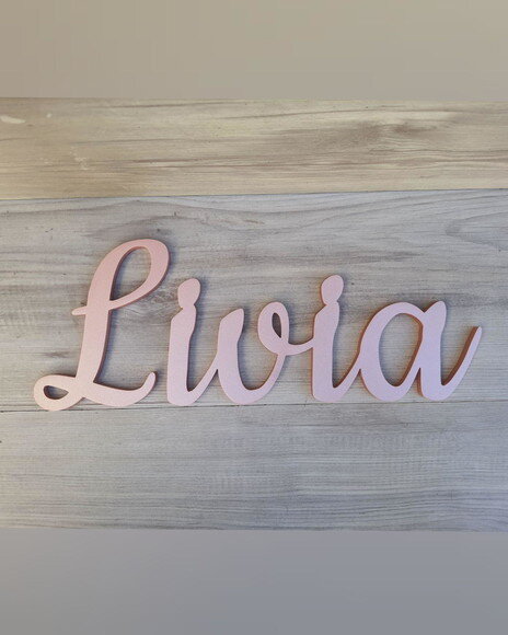 Nome de Parede Personalizado em mdf - Linha Ck - Livia