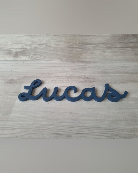 Nome de Parede Personalizado em mdf - Linha Dm - Lucas 10cm