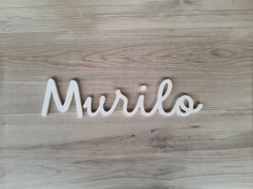 Nome de Parede Personalizado em mdf - Linha Dm - Murilo 10cm
