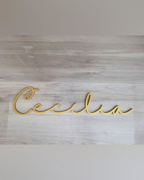 Nome de Parede Personalizado em mdf - Linha Hl - Cecília