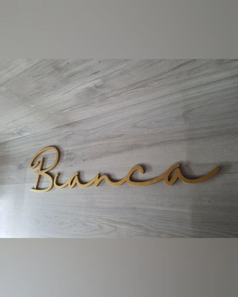 Nome de Parede Personalizado em mdf - Linha Hl - Bianca