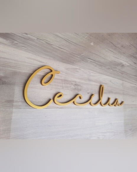 Nome de Parede Personalizado em mdf - Linha Hl - Cecília