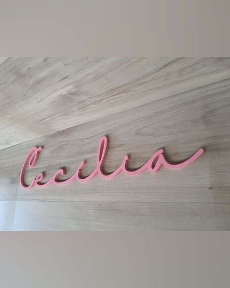 Nome de Parede Personalizado em mdf - Linha Hl - Cecília
