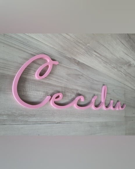Nome de Parede Personalizado em mdf - Linha Hl - Cecília