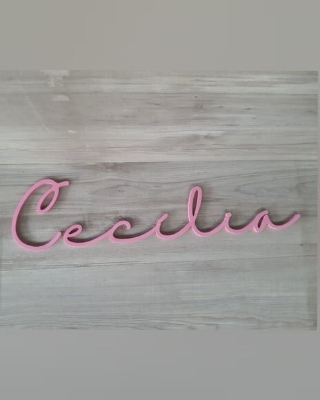 Nome de Parede Personalizado em mdf - Linha Hl - Cecília