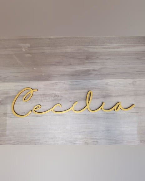 Nome de Parede Personalizado em mdf - Linha Hl - Cecília