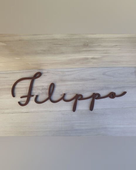 Nome de Parede Personalizado em mdf - Linha Hl - Filippo