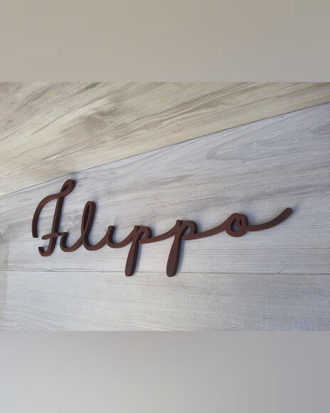 Nome de Parede Personalizado em mdf - Linha Hl - Filippo