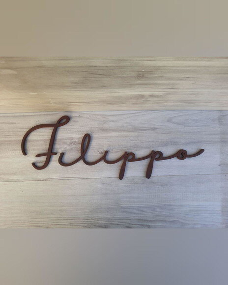 Nome de Parede Personalizado em mdf - Linha Hl - Filippo