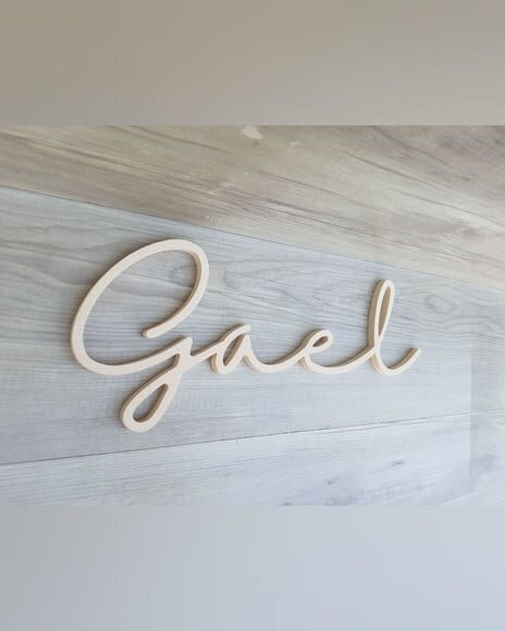 Nome de Parede Personalizado em mdf - Linha Hl - Gael