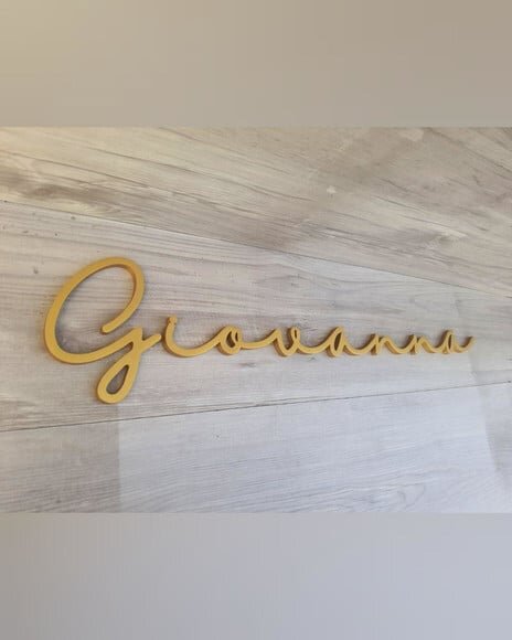 Nome de Parede Personalizado em mdf - Linha Hl - Giovanna