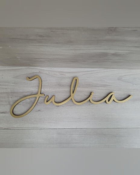 Nome de Parede Personalizado em mdf - Linha Hl - Julia