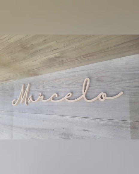 Nome de Parede Personalizado em mdf - Linha Hl - Marcelo