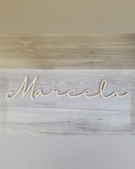 Nome de Parede Personalizado em mdf - Linha Hl - Marcelo