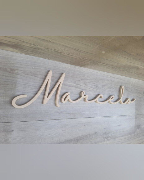 Nome de Parede Personalizado em mdf - Linha Hl - Marcelo