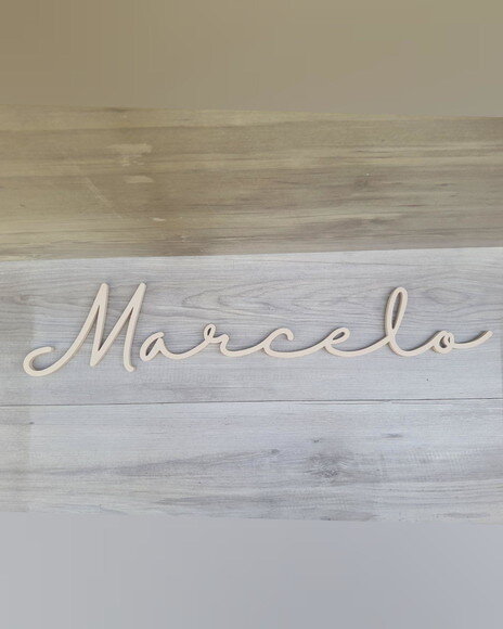 Nome de Parede Personalizado em mdf - Linha Hl - Marcelo