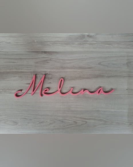 Nome de Parede Personalizado em mdf - Linha Hl - Melina
