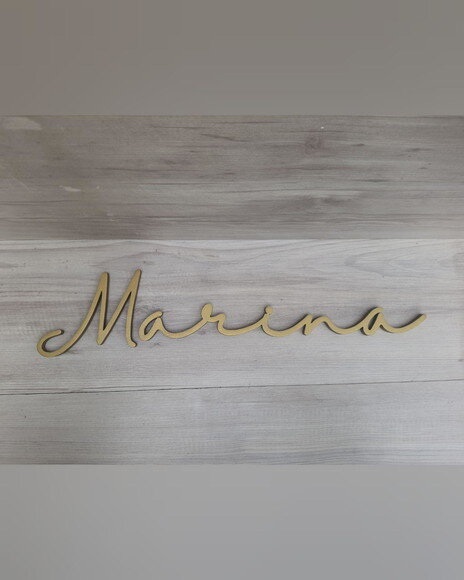 Nome de Parede Personalizado em mdf - Linha Hl - Marina