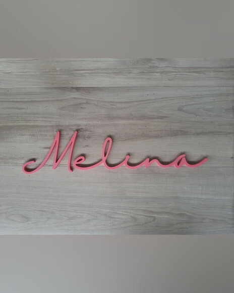 Nome de Parede Personalizado em mdf - Linha Hl - Melina