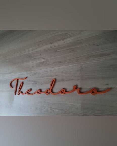 Nome de Parede Personalizado em mdf - Linha Hl - Theodoro