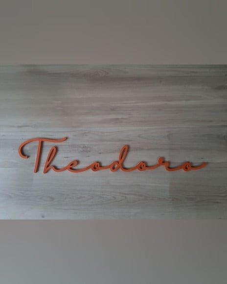 Nome de Parede Personalizado em mdf - Linha Hl - Theodoro
