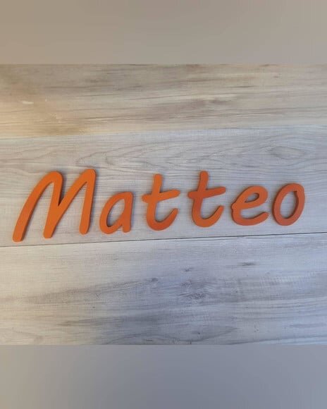 Nome de Parede Personalizado em mdf - Linha Mv - Matteo