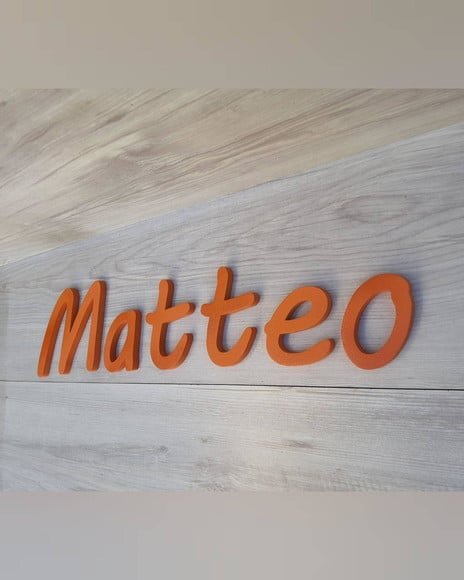 Nome de Parede Personalizado em mdf - Linha Mv - Matteo