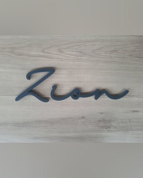 Nome de Parede Personalizado em mdf - Linha Hl - Zion