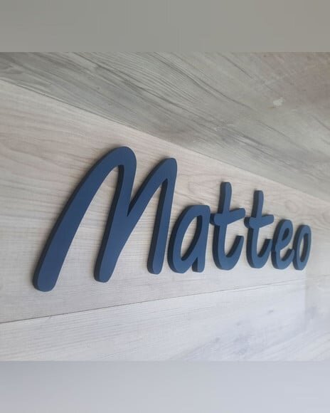 Nome de Parede Personalizado em mdf - Linha Mv - Matteo