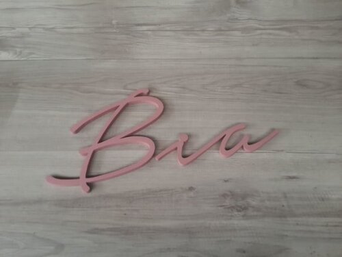 Nome de Parede Personalizado em mdf - Linha Nt - Bia