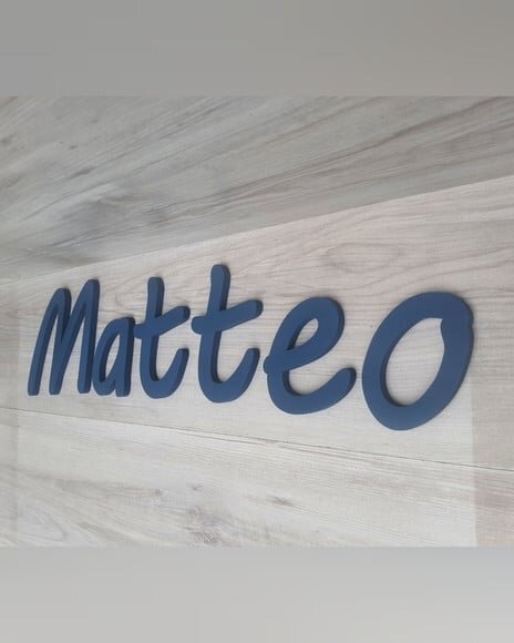 Nome de Parede Personalizado em mdf - Linha Mv - Matteo