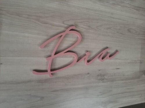 Nome de Parede Personalizado em mdf - Linha Nt - Bia