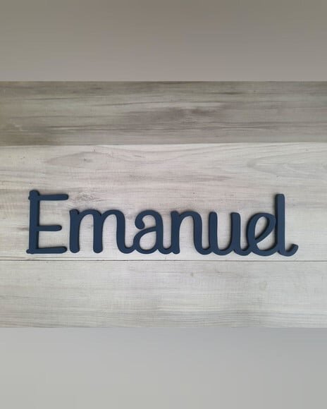 Nome de Parede Personalizado em mdf - Linha Ps - Emanuel