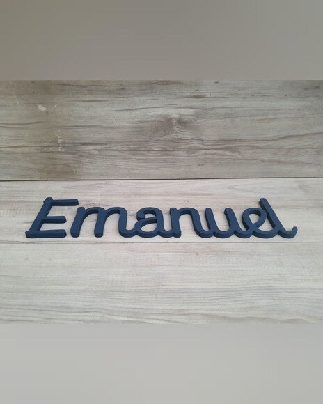 Nome de Parede Personalizado em mdf - Linha Ps - Emanuel